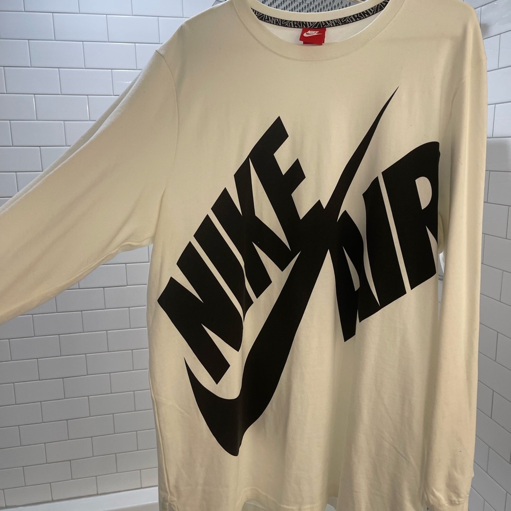 Nike long sleeve with logo on front and backwards logo on back